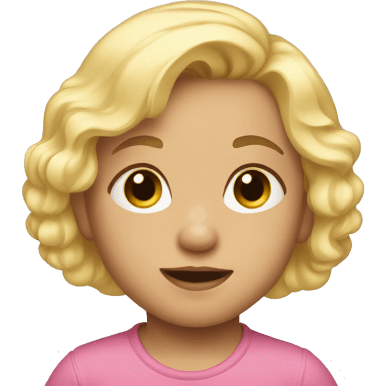 toddler with blond hair emoji