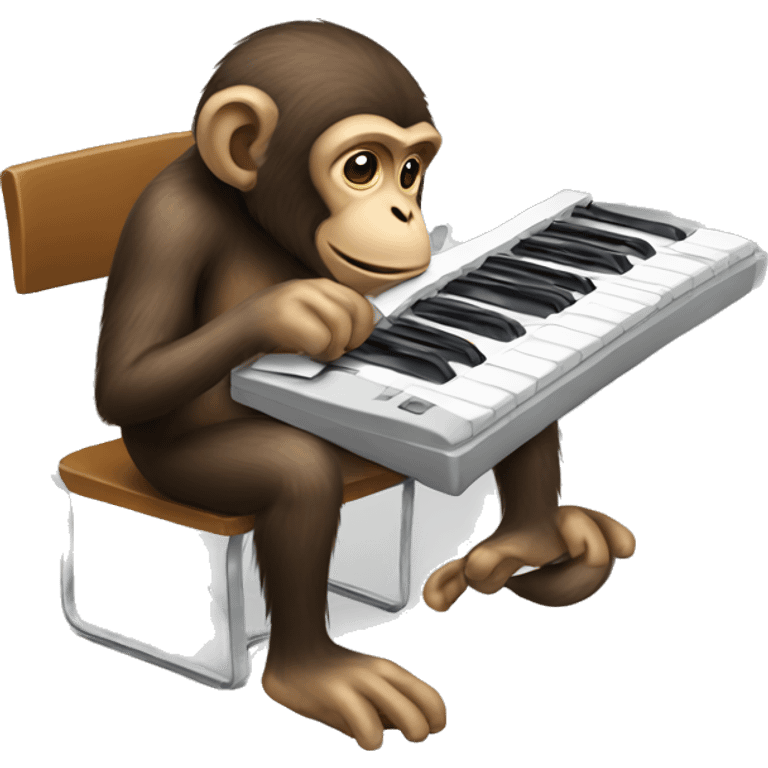 Monkey eating a keyboard  emoji