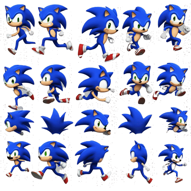 Sonic running  emoji