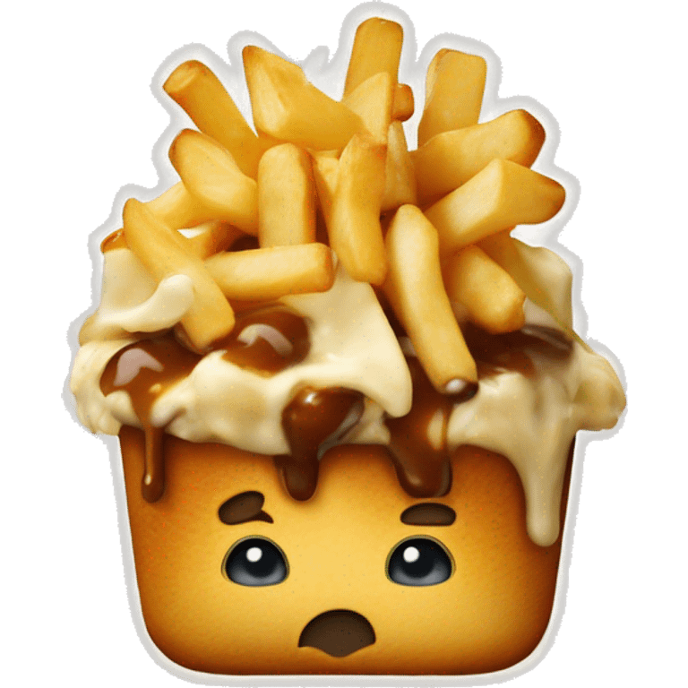 Poutine mange une poutine emoji