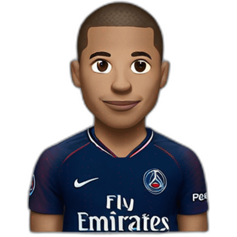 Kilian Mbappé with psg shirt emoji