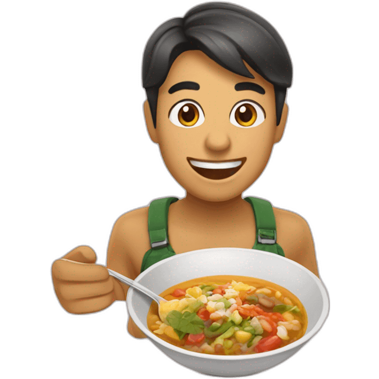 bolivia comida feliz con cara emoji