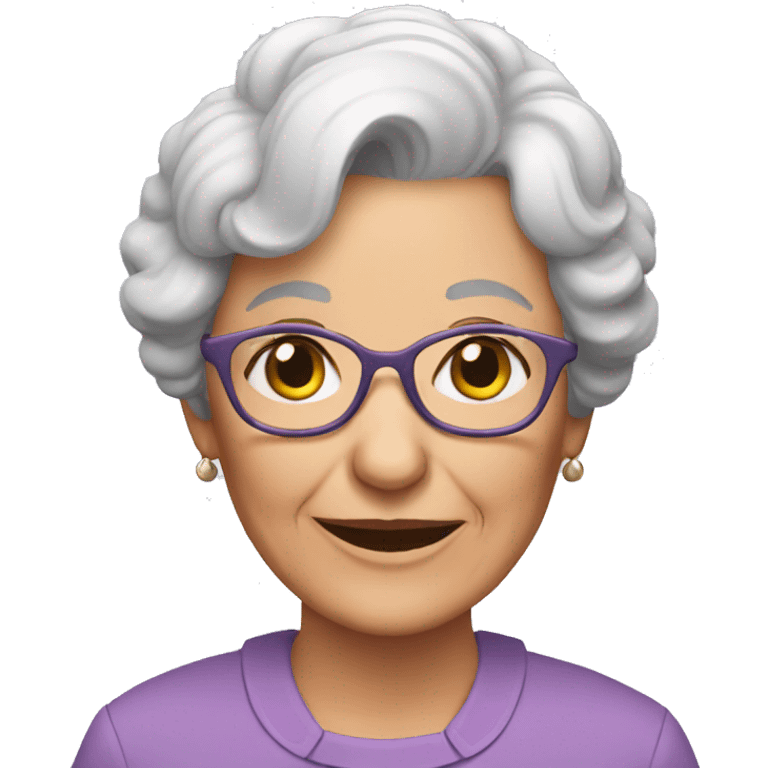 Granny with a friends emoji