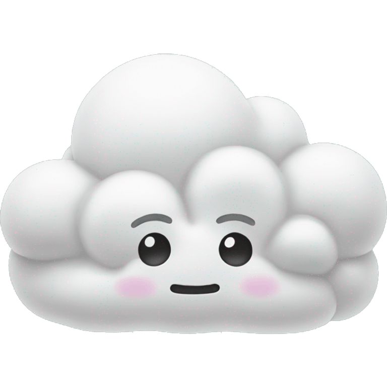 Cloud with bows hanging off of it emoji