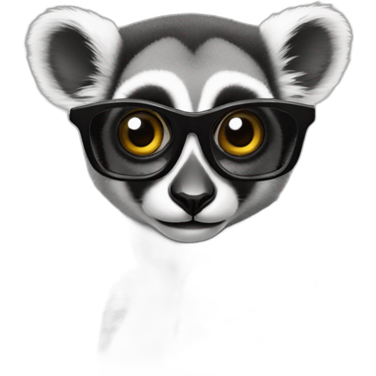 LEMUR CON GAFAS NEGRAS emoji