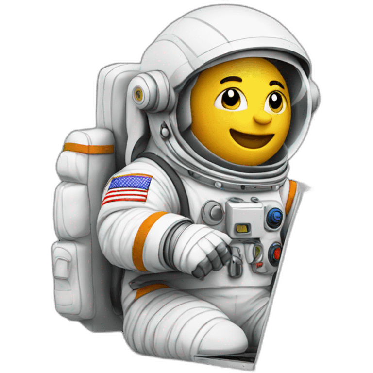 astronaut on laptop emoji