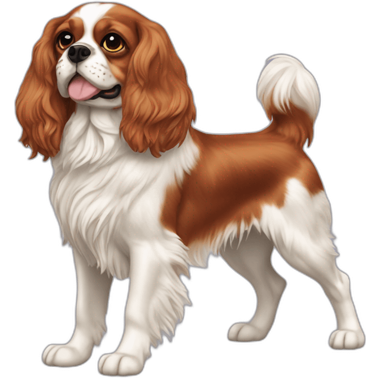 dog Cavalier King Charles Spaniel full height emoji