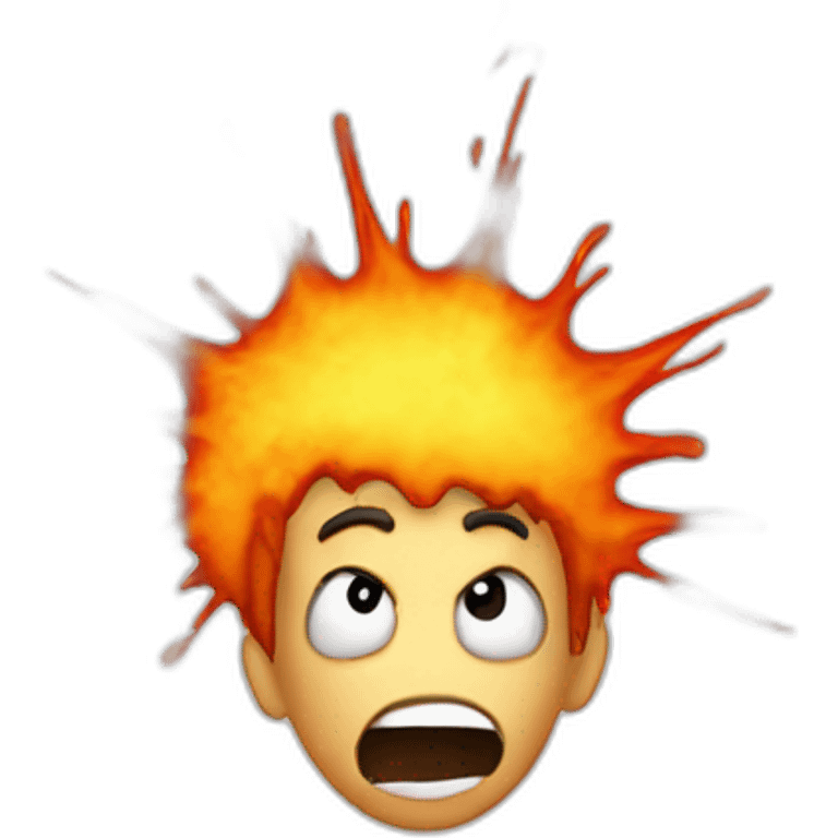 Head explode cartoonish emoji