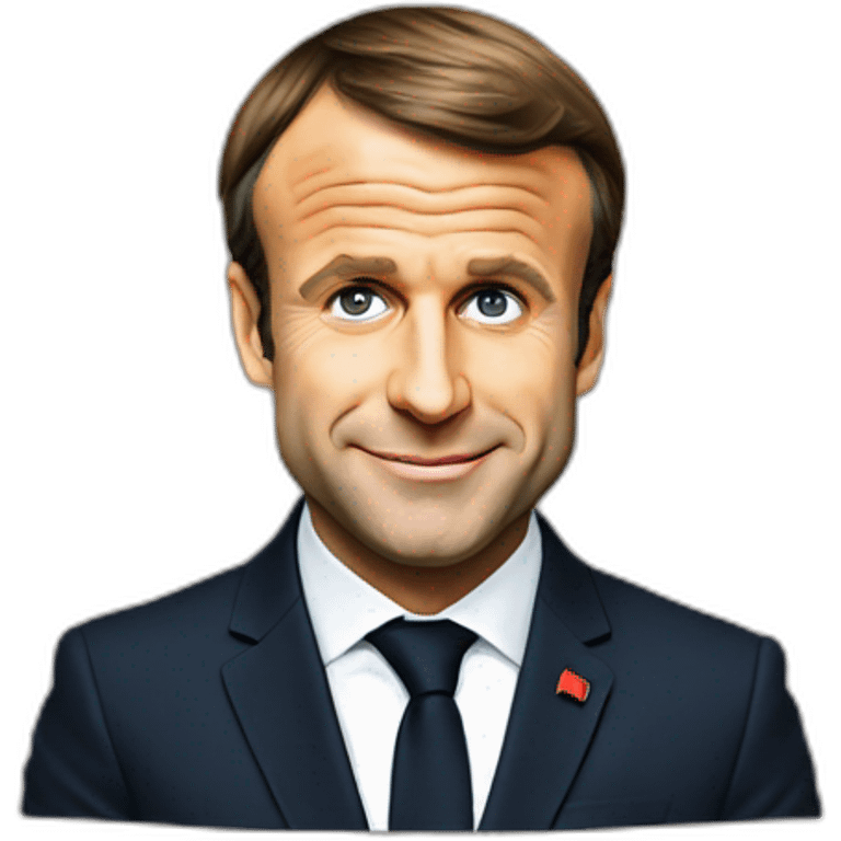 Emmanuel Macron sur ours emoji