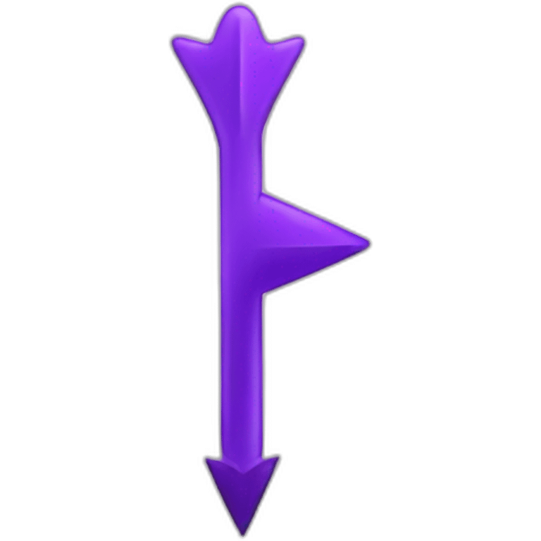 a thin squiggle purple arrow pointing to the right emoji