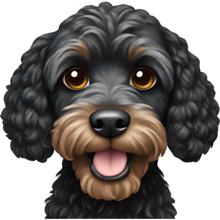 Black cockapoo emoji