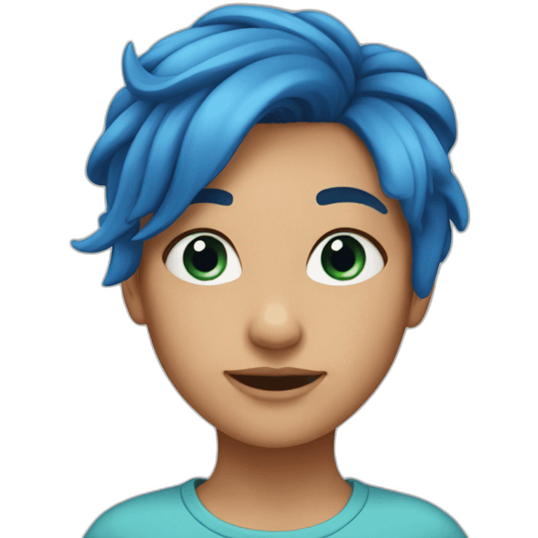 Gerl-with-blue-hair emoji