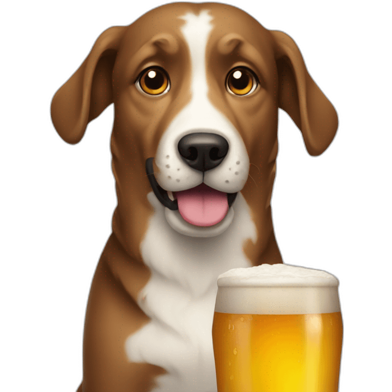 dog drink beer emoji