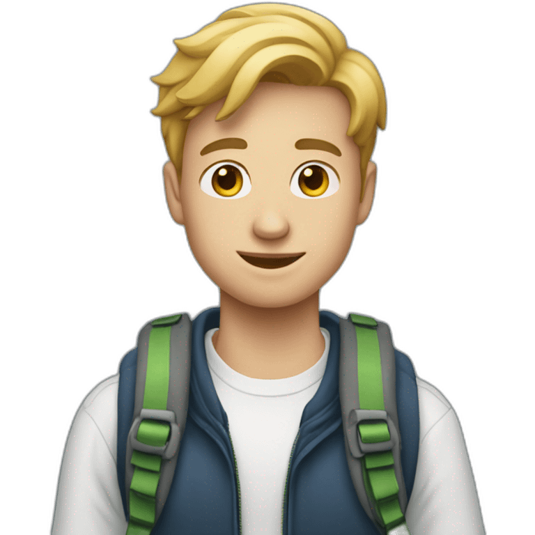 20 year old white man going to university emoji