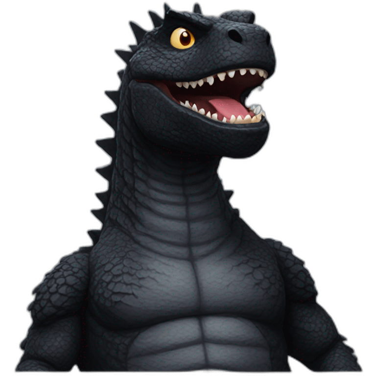 black godzilla emoji