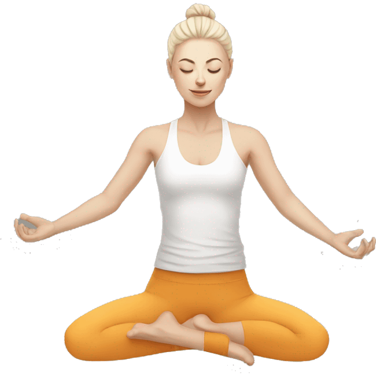 White skin yoga emoji