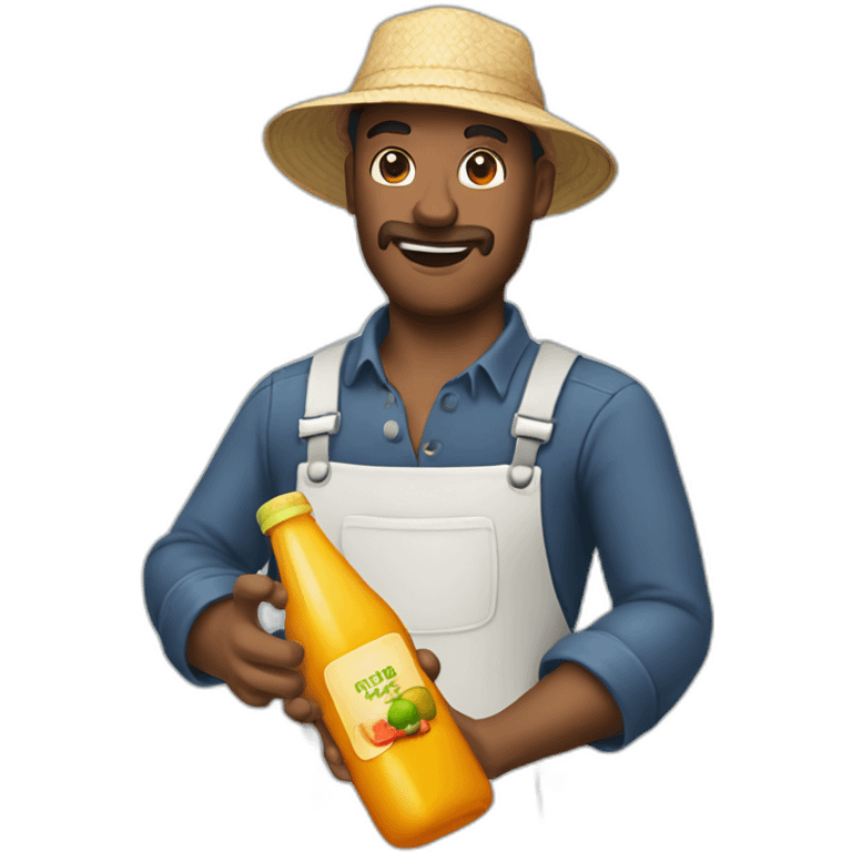 juice bottle whipping farmer emoji