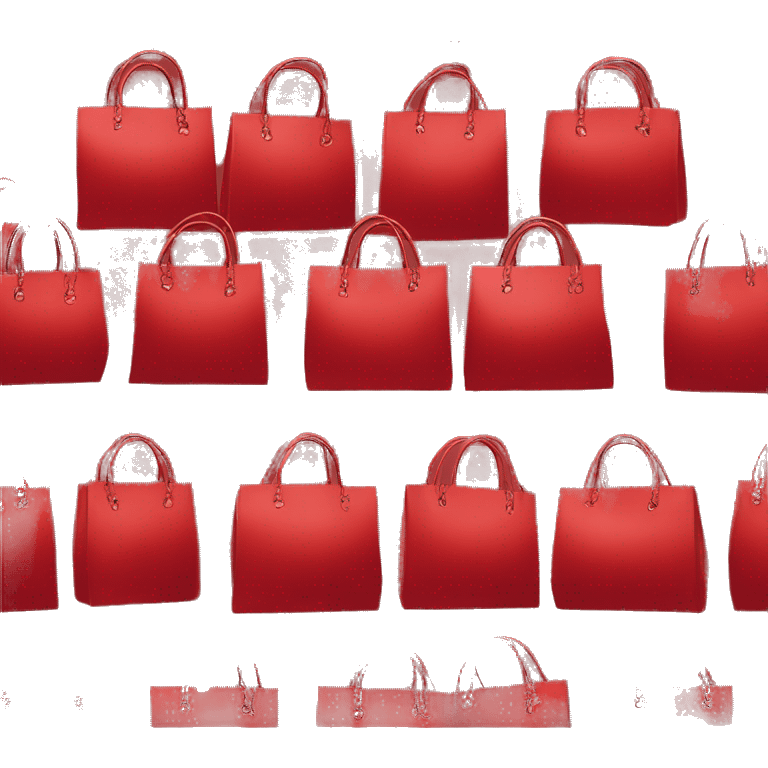 Red shopping bags Dior  emoji