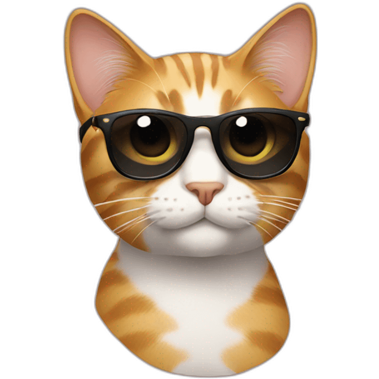 Cat with sunglasses professionally  emoji