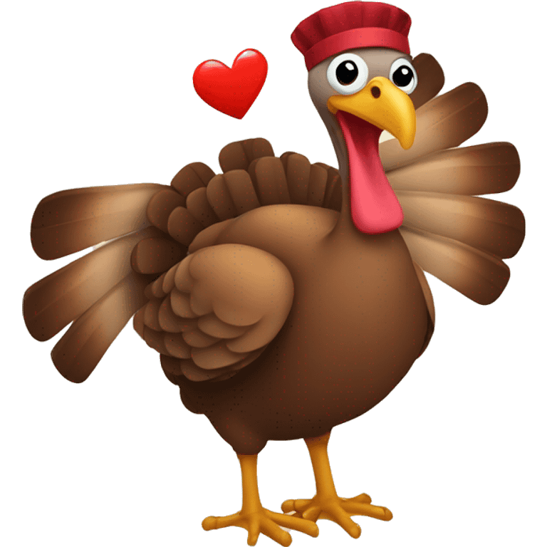 Turkey with a heart  emoji