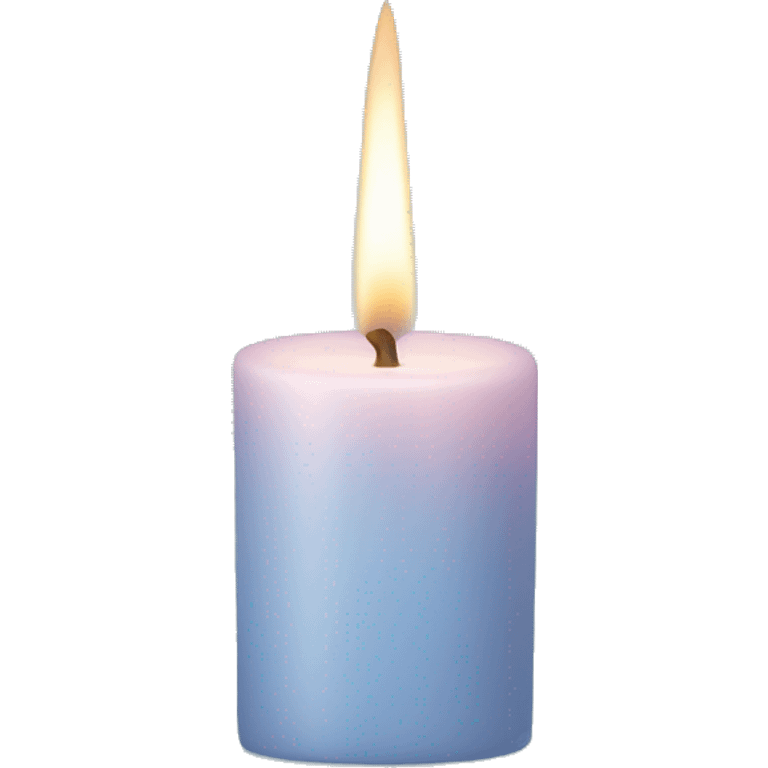 Pastel blue candle emoji