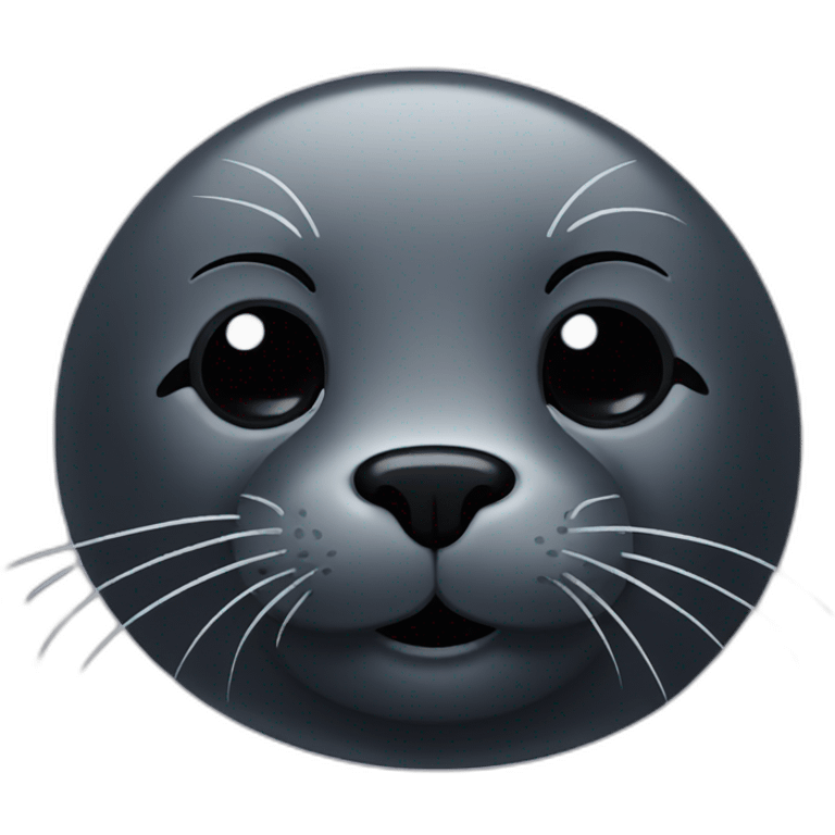 black seal wink emoji