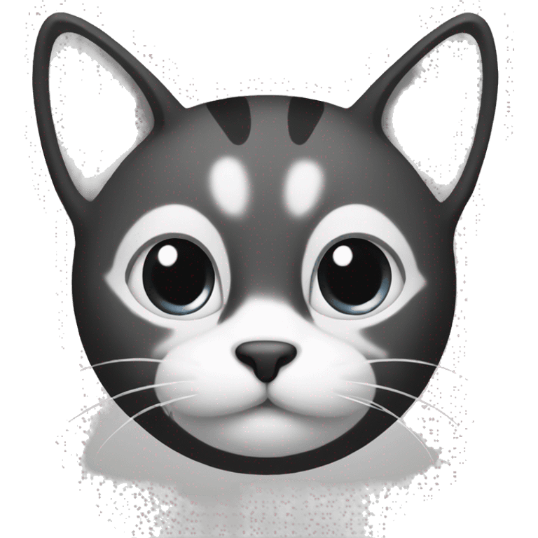 cat black and white  emoji