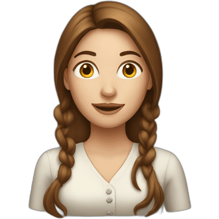 White-housewife-woman-with-long-brown-hair emoji