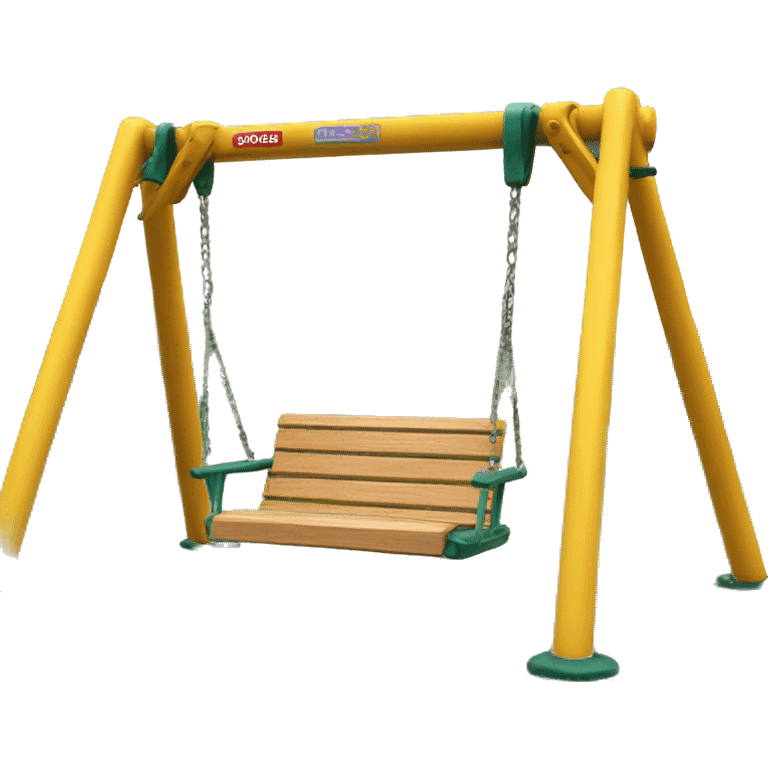 Backless swing set wood, metal emoji