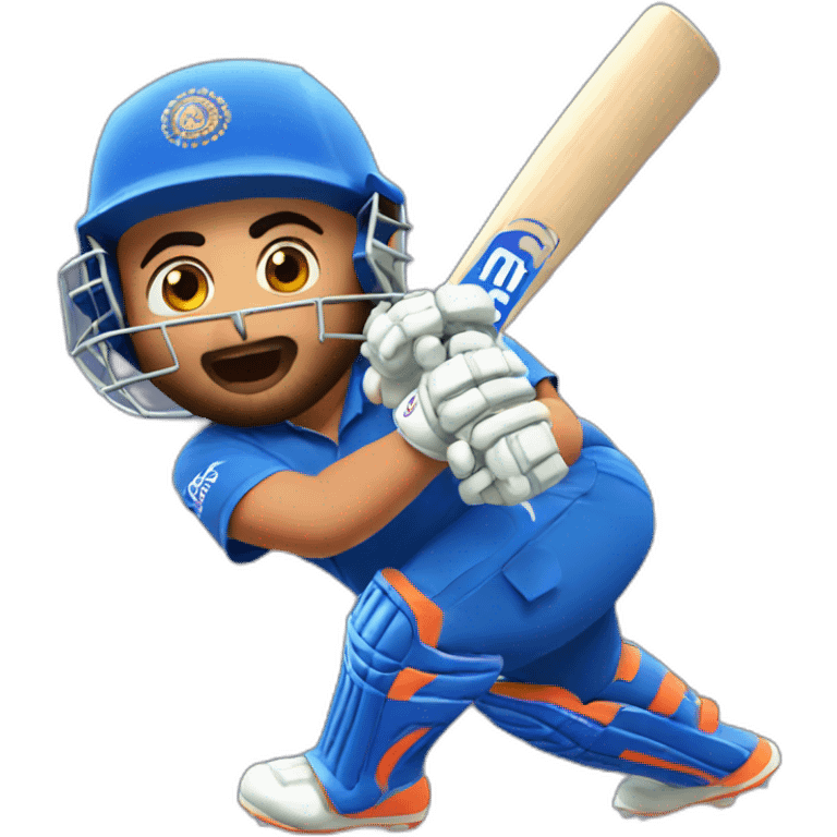 Rohit Sharma hitting six emoji