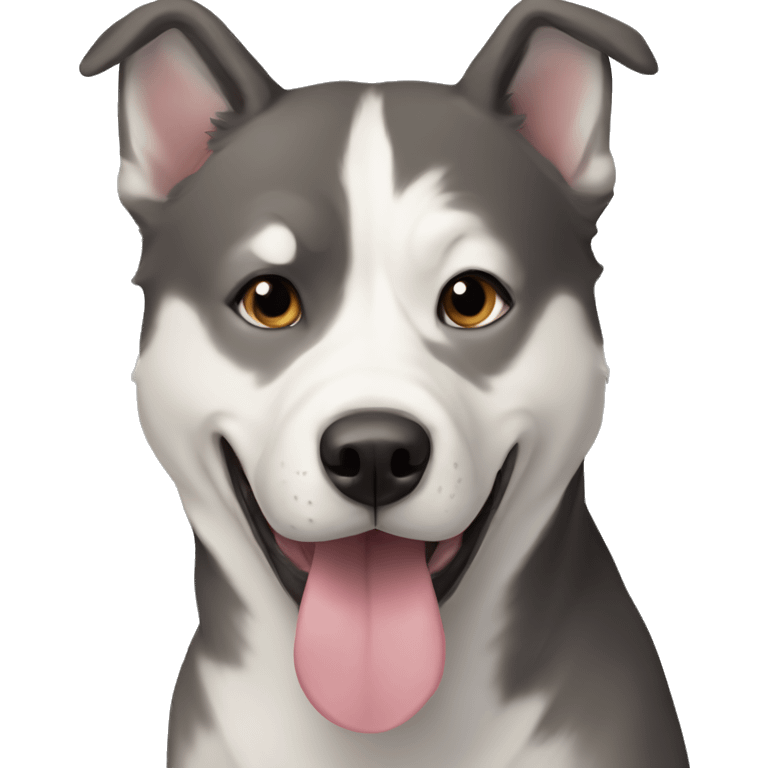 husky pit mix dog  emoji