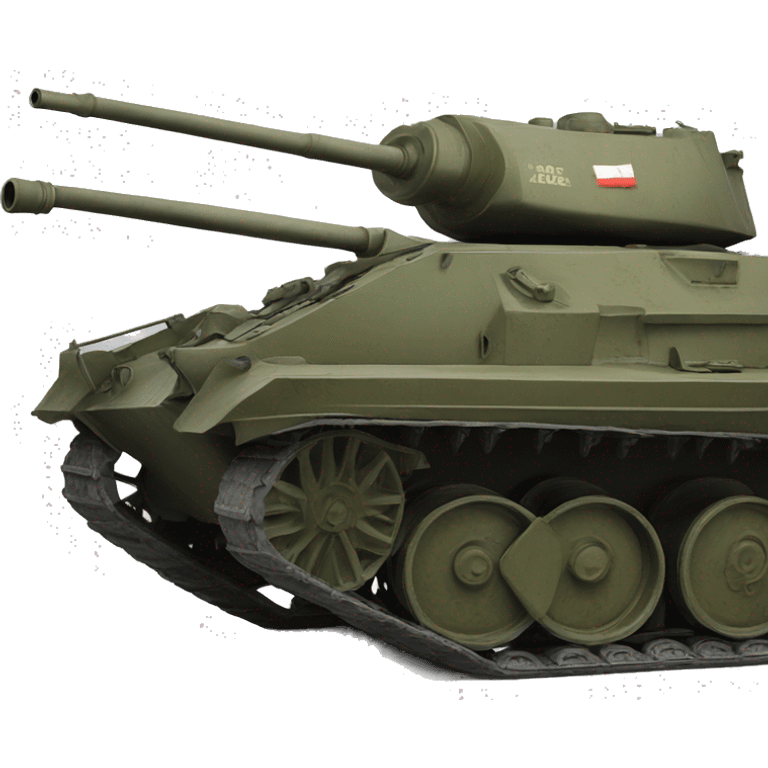 Russian tank 1990 in profile emoji