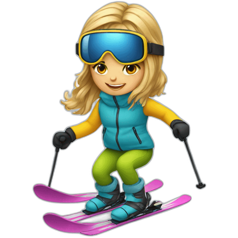 girl on a ski emoji