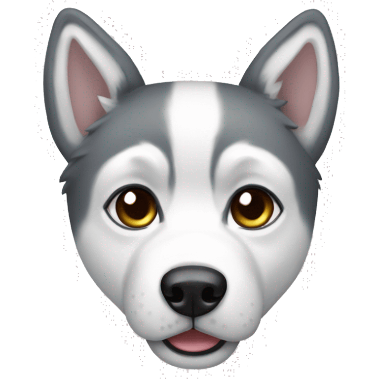 Husky white bow emoji