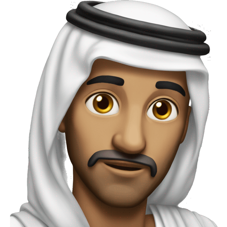 arab photorealistic serious emoji