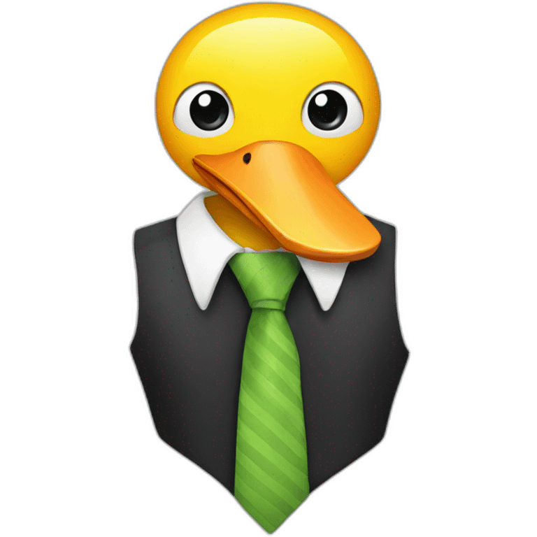 Tie with ducks emoji