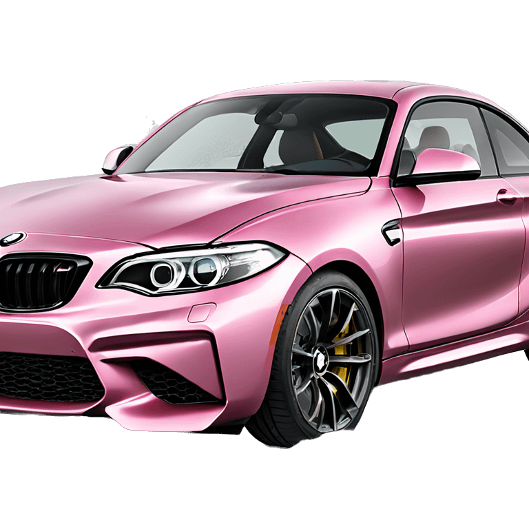 BMW m2 Pink with snow emoji