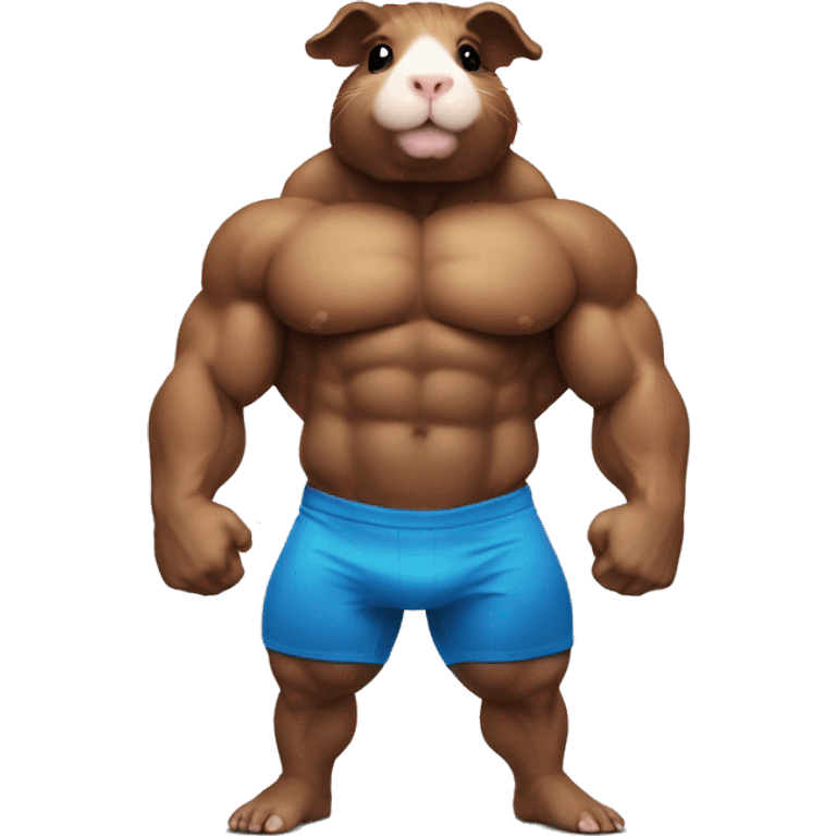 masculine guinea pig body builder  emoji