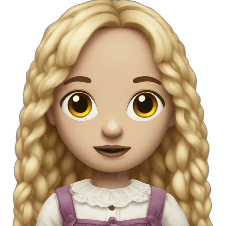 A creepy doll emoji