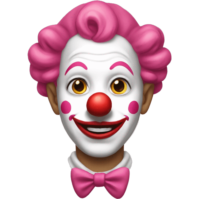 Pink clown emoji