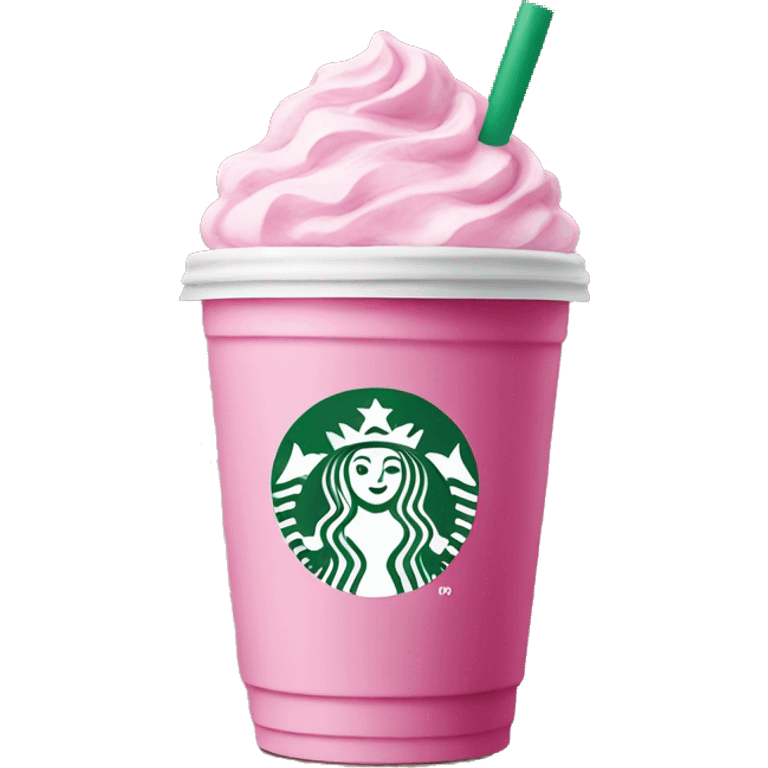 Pink Starbucks drink emoji