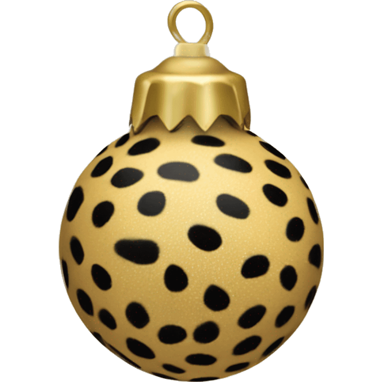 Cheetah print Christmas ornament bulb emoji