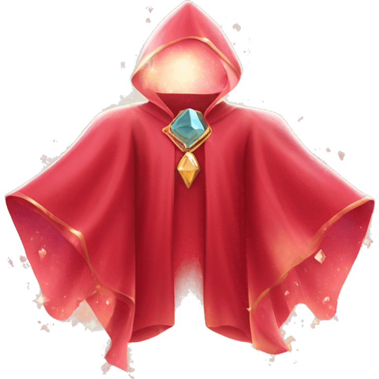 empty red crystal magical robes covered with gemstones emoji