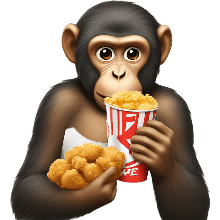 Monkey eating KFC emoji