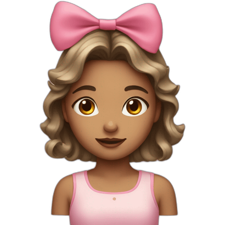 A girl with a bow emoji