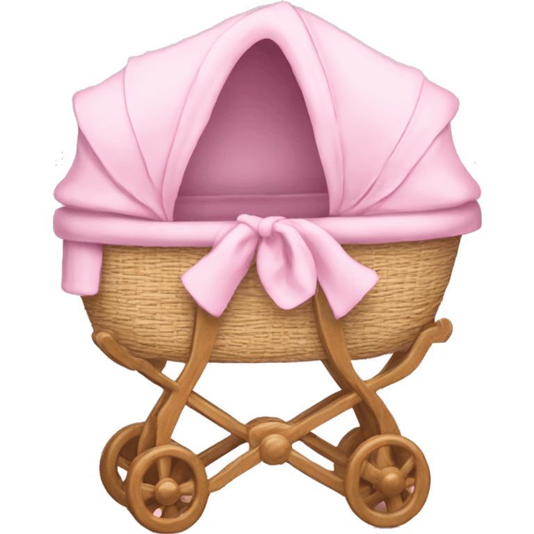 Pink baby bassinet  emoji