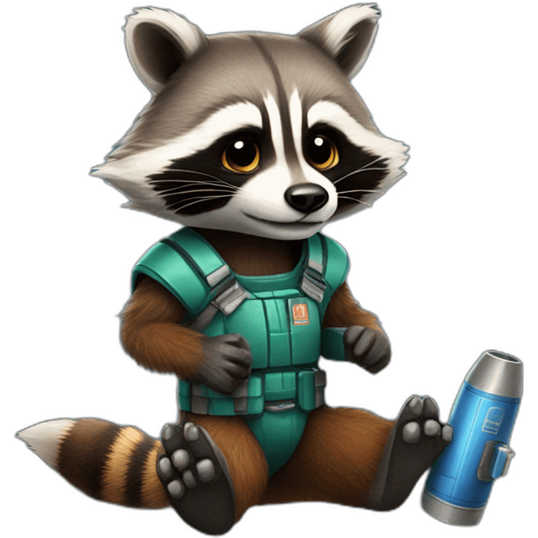 rocket-racoon-with-iphone emoji