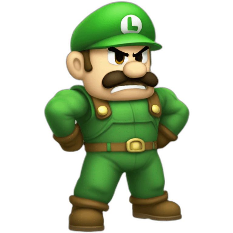 Luigi angry doomguy emoji