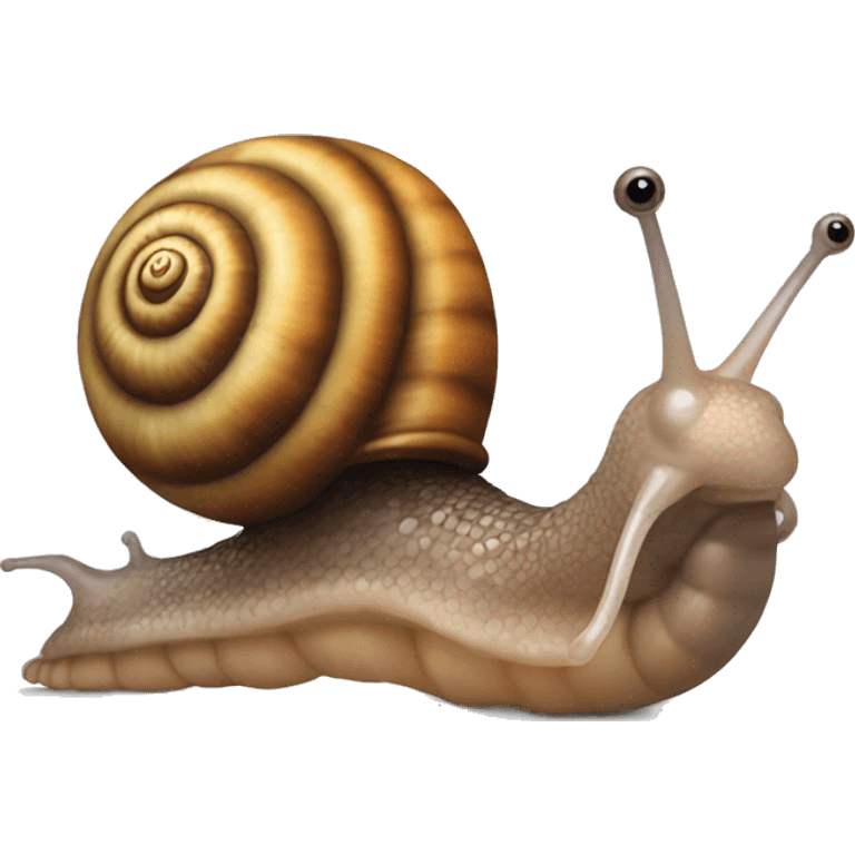 snail next to a worm emoji