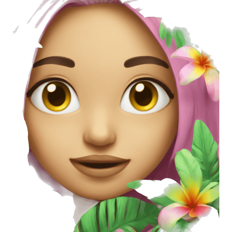 flor tropical cute emoji